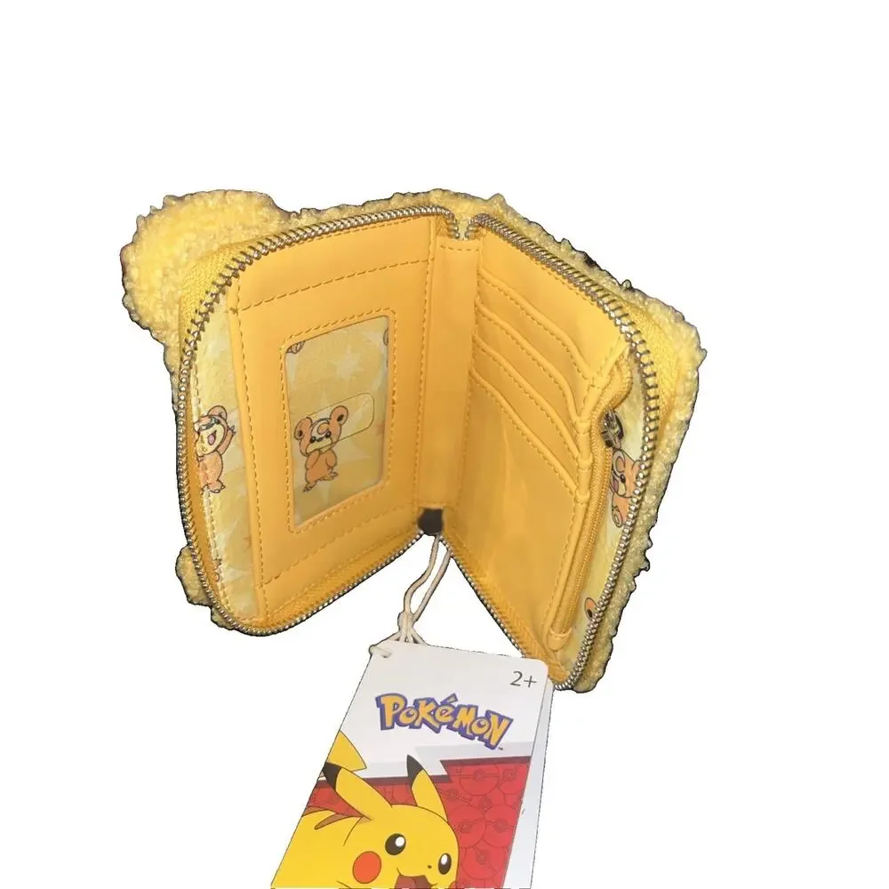 Loungefly Pokémon Teddiursa Limited Edition Sherpa Cosplay Zip Around Wallet New